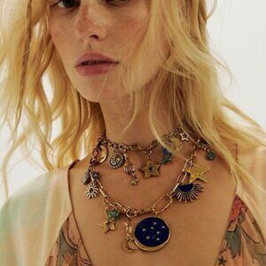 NWOT Free People Maxamillion Charm Necklace in Stargirl